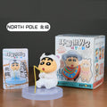 New 52toys  Blind Box Crayon Shin Chan Travel Around The World 3 Anime Collectible Figure Desktop Ornament Gift