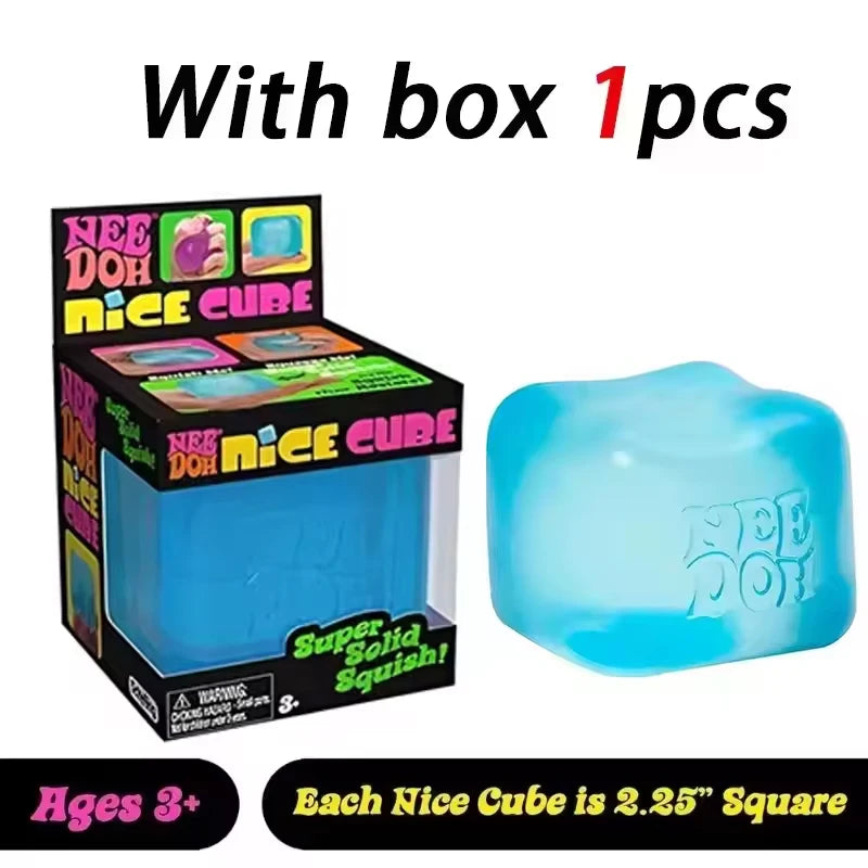 Schylling Needoh Nice Cube Sensory Fidget Cube Stress Relief Squishy Cube Anti-Anxiety Squeeze Object For Focus ADHD Population